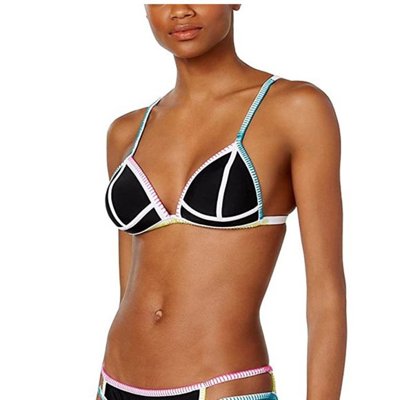 Hula Honey Colorblock Bikini Top NEW - Picture 3 of 3